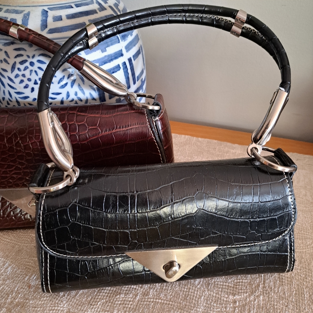 Vintage Y2K Crocodile Print Handbags - Picture 2 of 9